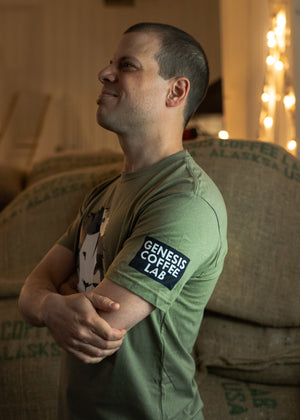 Genesis T-Shirt Green - Genesis Coffee Lab